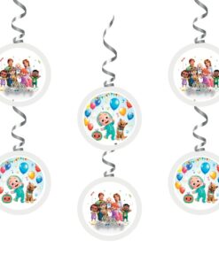 Cocomelon Dangler/Wall Hanging Birthday Decoration – (6 Pieces)