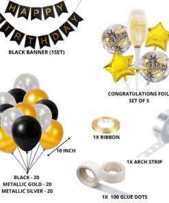Congratulation foil Theme Birthday Balloon Decoration DIY Kit (69 Pcs)