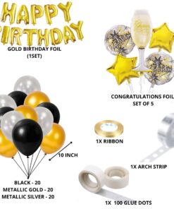 Congratulation foil Theme Birthday Decoration DIY Kit (69 Pcs)