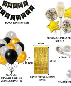 Congratulation foil Theme Birthday Balloon Decoration DIY Kit (70 Pcs)
