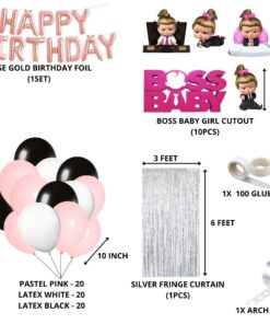 Boss Baby Girl Theme Birthday Decoration DIY Kit (75 Pcs)