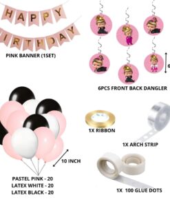 Boss Baby Girl Theme Birthday/Dangler Decoration DIY Kit (70 Pcs)