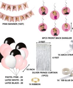 Boss Baby Girl Theme Birthday/Dangler Decoration DIY Kit (71 Pcs)