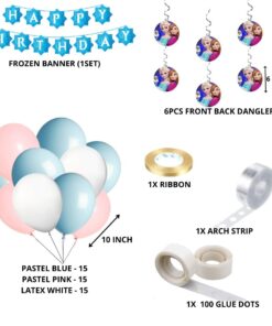 Frozen Theme Birthday/Dangler Decoration DIY Kit (55 Pcs)