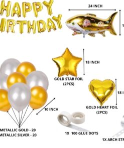 Giant Shark Theme Birthday/Dangler Decoration DIY Kit (70 Pcs)