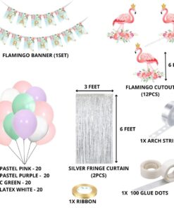 Flamingo Birthday Decoration Kit(98 Pcs)
