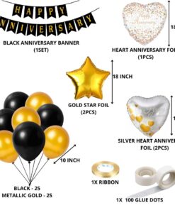 Happy Anniversary Decoration - (58 Pcs)