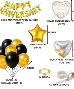 Happy Anniversary Decoration - (70 Pcs)