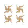 Wooden Swastik - Set of 4