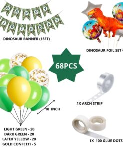 Dinosaur Theme Birthday Balloon Decoration DIY Kit (68Pcs)