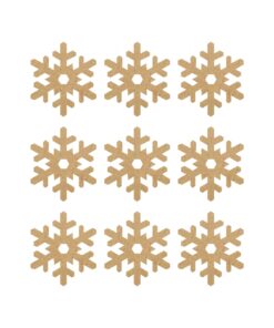 Mdf Snowflake For Christmas Decoration - Set of 9