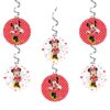 Minnie Mouse Dangler/Wall Hanging Birthday Decoration – (6 Pieces)