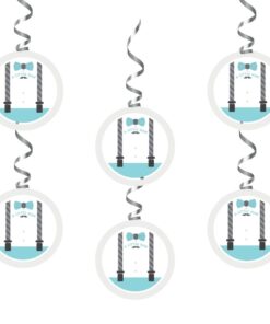 A Little Man Dangler/Wall Hanging Birthday Decoration – (6 Pieces)