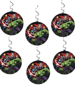 Avengers Dangler/Wall Hanging Birthday Decoration – (6 Pieces)