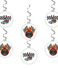 Car Dangler/Wall Hanging Birthday Decoration – (6 Pieces)