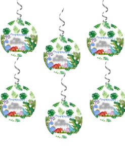 Dinosaur Dangler/Wall Hanging Birthday Decoration – (6 Pieces)