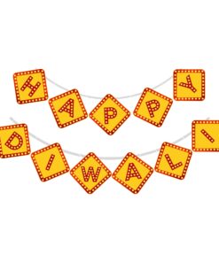 Happy Diwali Banner - (11 Pieces) - Material-Cardstock