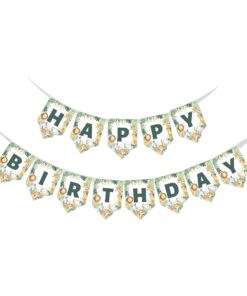 Jungle Happy Birthday Banner