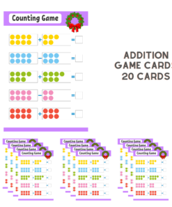 Christmas Addition Game Card (5 Inches/250 GSM Cardstock/MultiColor/20 Cards)