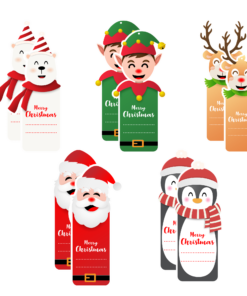 Christmas Tag/Gift tags (3.5 Inches/250 GSM Cardstock/Assorted/20 Pieces)