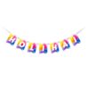Happy Holi Banner (6 Inches/250 GSM Cardstock/Multicolour/13Pcs)