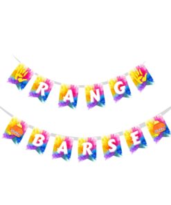 Rang Barse Banner (6 Inches/250 GSM Cardstock/Multicolour/13Pcs)