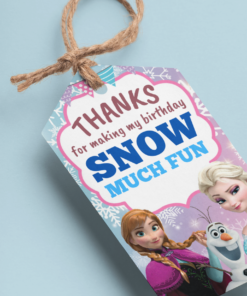 Frozen Theme Birthday Favour Tags (2 x 3.5 inches/250 GSM Cardstock/Multicolour/30Pcs)