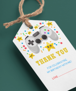 Game On Theme Birthday Favour Tags (2 x 3.5 inches/250 GSM Cardstock/Multicolour/30Pcs)