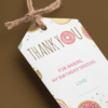 Doughnut Theme Birthday Favour Tags (2 x 3.5 inches/250 GSM Cardstock/Multicolour/30Pcs)