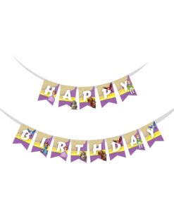 Sofia theme Happy Birthday Banner (6 inches/250 GSM Cardstock/Mixcolour/13Pcs)