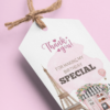 Paris Theme Birthday Favour Tags (2 x 3.5 inches/250 GSM Cardstock/Mixcolour/30Pcs)