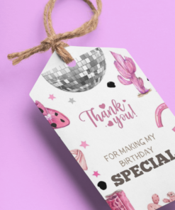 Glamour Theme Birthday Favour Tags (2 x 3.5 inches/250 GSM Cardstock/Mixcolour/30Pcs)