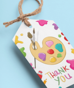 Craft Theme Birthday Favour Tags (2 x 3.5 inches/250 GSM Cardstock/Mixcolour/30Pcs)