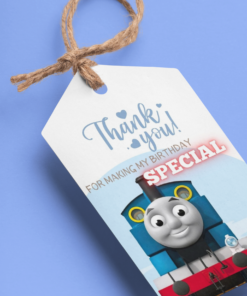 Thomas The Train Theme Birthday Favour Tags (2 x 3.5 inches/250 GSM Cardstock/Mixcolour/30Pcs)
