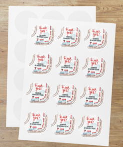 Train Theme- Return Gift/birthday decor Thankyou Sticker (6 CM/Sticker/Mixcolour/24Pcs)