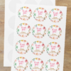 Floral Theme - Return Gift/birthday decor Thankyou Sticker (6 CM/Sticker/Mixcolour/24Pcs)
