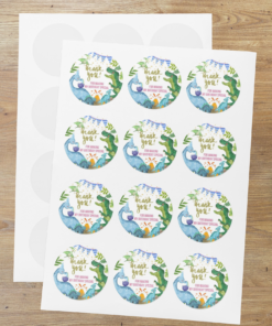 Dinosaur Theme- Thankyou Sticker