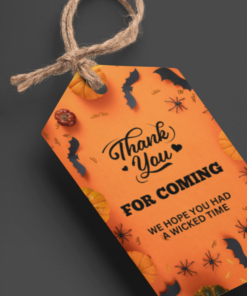 Halloween Theme Party Favour Tags -