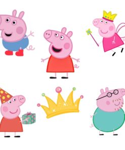 Peppa Pig Theme Birthday Cutouts
