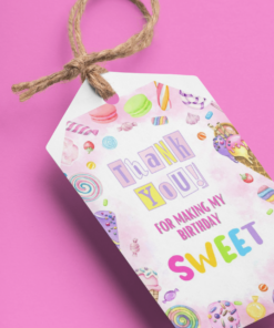 Ice Cream Theme Model 2 Birthday Favour Tags