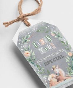 Winter Onderland Theme Birthday Favour Tags