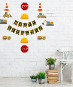 Construction Theme Birthday Party Decorations - Banner,& Cutout