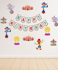 Carnival Theme Birthday Party Decorations - Banner,& Cutout