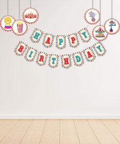 Carnival Theme Birthday Party Decorations - Banner,& Dangler