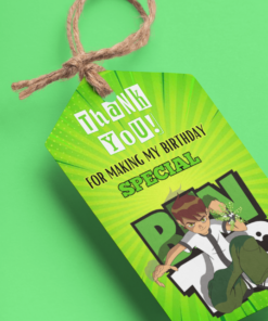 Ben10 Theme Birthday Favour Tags