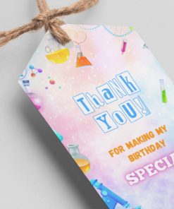 Science Theme Thank You Cards & Return Gift Tags - 30Pcs, 2x3.5, 250 GSM Cardstock, Green & Black (Science)