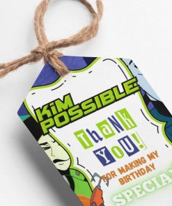 Kim Possible Theme Thank You Cards & Return Gift Tags - 30Pcs, 2x3.5, 250 GSM Cardstock (Kim Possible)