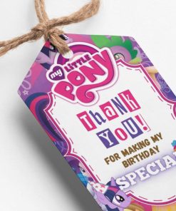 Little Pony Theme Thank You Cards & Return Gift Tags - 30Pcs, 2x3.5, 250 GSM Cardstock (Little Pony)