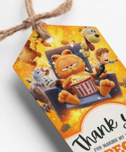 Garfield Theme Thank You Cards & Return Gift Tags - 30Pcs, 2x3.5, 250 GSM Cardstock (Garfield)