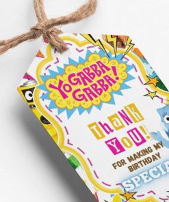 Yo Gabba Gabba Theme Thank You Cards & Return Gift Tags - 30Pcs, 2x3.5, 250 GSM Cardstock (Yo Gabba Gabba)